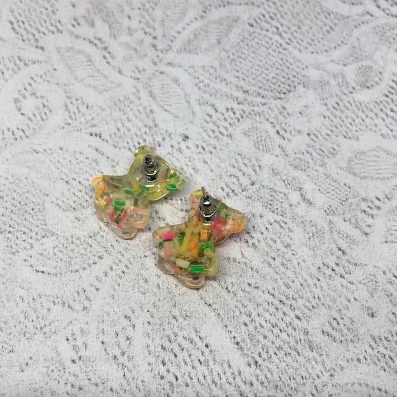 Lucite gummy bears earrings fun statement - Picture 6 of 7